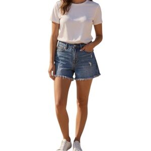 H&M Stretch Highwasited Denim Shorts